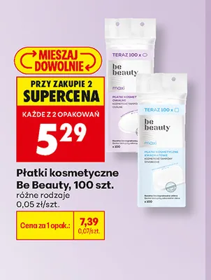 Płatki kosmetyczne Be Beauty promocja w Biedronka