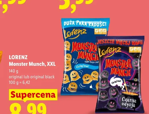Chrupki Lorenz Monster Munch Original XXL promocja w Lidl