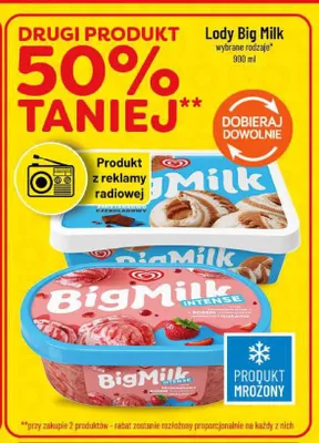 Lody Intense Truskawkowe Big Milk promocja w POLOmarket