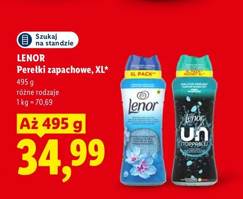 Perełki zapachowe do prania Lenor Unstoppables Fresh promocja w Lidl