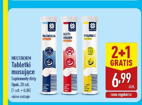 Tabletki musujące Vitamin C Multinorm promocja w Aldi