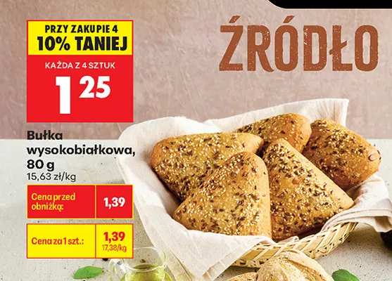 Bułka wysokobiałkowa promocja w Biedronka