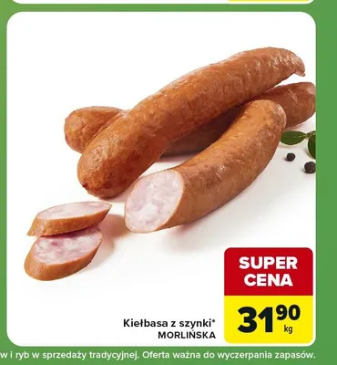 Kiełbasa z szynki Morlińska promocja w Carrefour Express