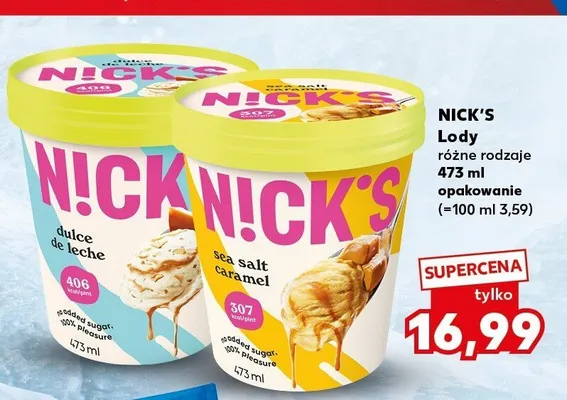 Lody Nick's Sea Salt Caramel promocja w Kaufland