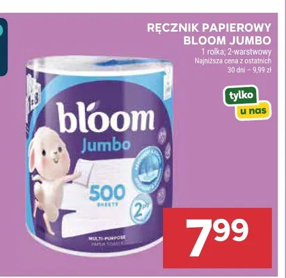 Ręcznik papierowy Bloom Jumbo promocja w Stokrotka