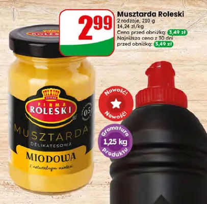 Musztarda miodowa Roleski Delikatesowa promocja w Dino