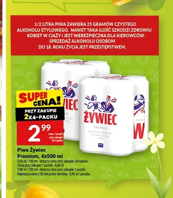 Piwo Żywiec Premium 4-pak 500 ml promocja w Twój Market