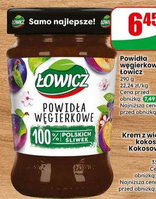 Powidła węgierowe  promocja w Dino