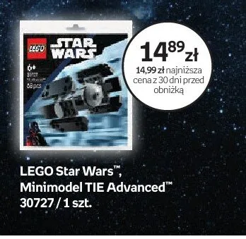 Klocki LEGO Star Wars Mininodel TIE Advanced 30727 promocja w Empik