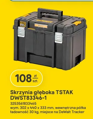 Skrzynia głęboka Tstak DWST83346-1 DeWalt promocja w Castorama