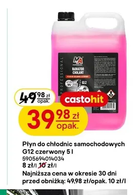 Płyn do chłodnic samochodowych G12 czerwony MA Professional promocja w Castorama