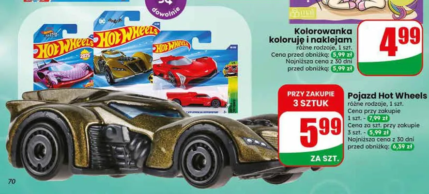 Pojazd Hot Wheels promocja w Dino