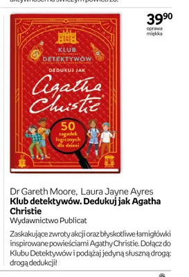 Książka Klub detektywów Dedukuj jak Agatha Christie promocja w Empik