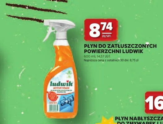 Płyn do zatłuszczonych powierzchni Ludwik Active Foam promocja w Stokrotka