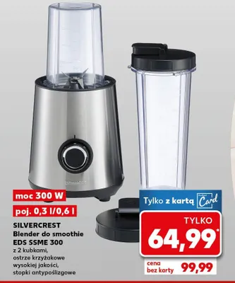 Blender do smoothie EDS SSME 300 z 2 kubkami, ostrze ze stali nierdzewnej wysokiej jakości, stopki antypoślizgowe promocja w Kaufland