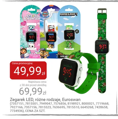 Zegarek LED Euroswan promocja w Smyk