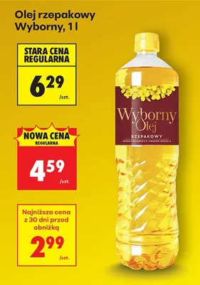 Olej rzepakowy promocja w Biedronka