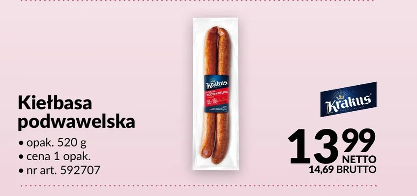 Kiełbasa podwawelska Krakus promocja w Makro