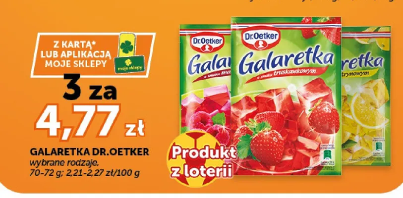 Galaretka Dr. Oetker o smaku truskawkowym promocja w Groszek