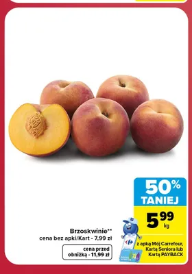 Brzoskwinie promocja w Carrefour Market