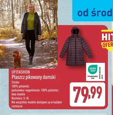 Płaszcz pikowany damski UP2FASHION promocja w Aldi