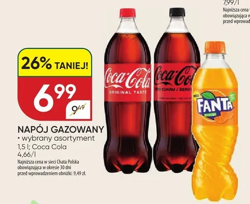 Napój gazowany promocja w Chata Polska