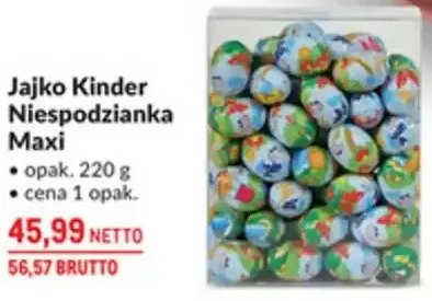 Jajko Kinder Niespodzianka Maxi promocja w Makro