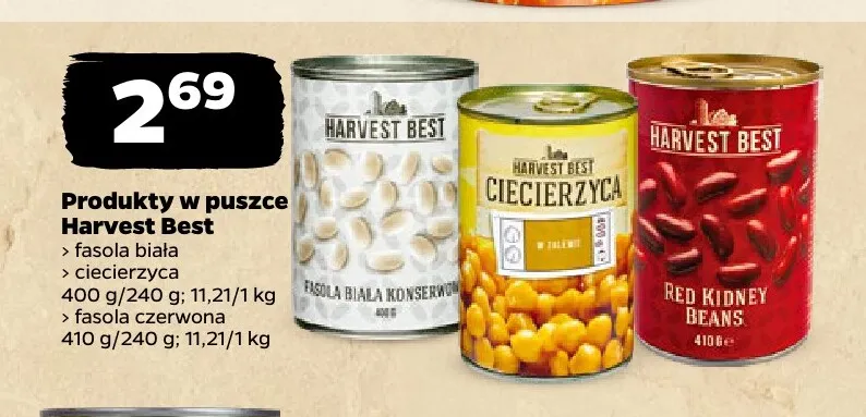 Fasola biała Harvest Best promocja w Netto