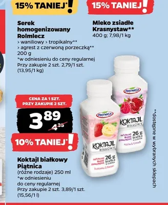Koktajl białkowy Piątnica promocja w Netto
