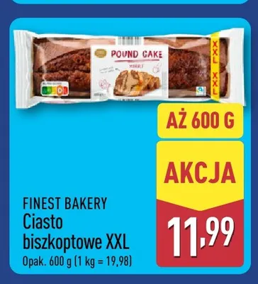 Ciasto biszkoptowe XXL Finest Bakery promocja w Aldi