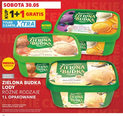 Lody mango marakuja śmietankowe smak owoców leśnych Zielona Budka promocja w Kaufland