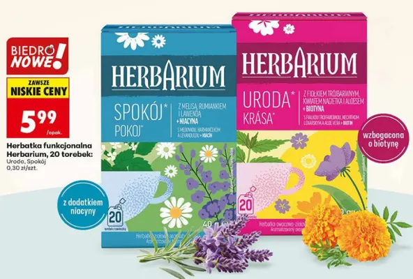 Herbatka funkcjonalna Herbarium Uroda promocja w Biedronka