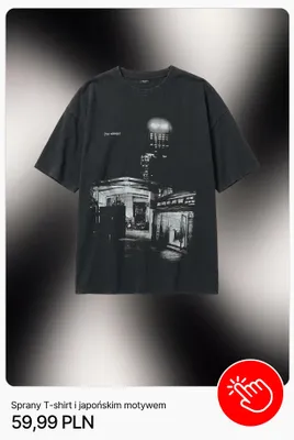 T-shirt sprany z japońskim motywem Cropp promocja w Cropp