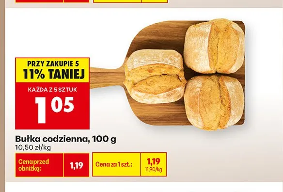 Bułka codzienna promocja w Biedronka