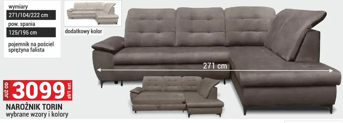 Narożnik Torin promocja w Merkury Market