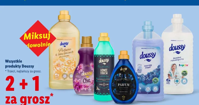 Koncentrat do płukania tkanin Doussy Perfume & Silky Smooth Pleasure promocja w Lidl