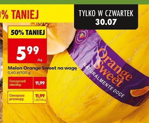 Melon Orange Sweet na wagę Biedronka promocja w Biedronka