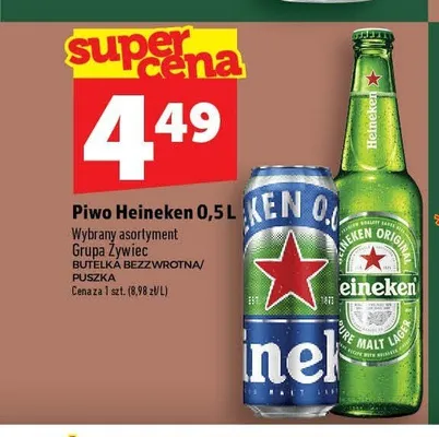 Piwo bezalkoholowe Heineken promocja w TOPAZ