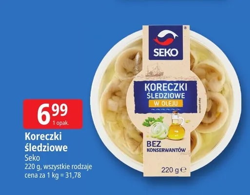 Koreczki śledziowe Seko promocja w Leclerc