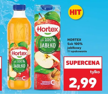 Sok 100% jabłkowy Hortex promocja w Kaufland
