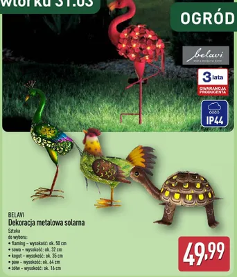 Dekoracja metalowa solarna promocja w Aldi