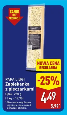 Zapiekanka z pieczarkami Papa Liugi promocja w Aldi