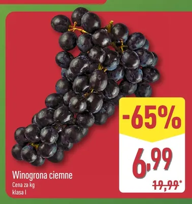 Winogrona ciemne promocja w Aldi