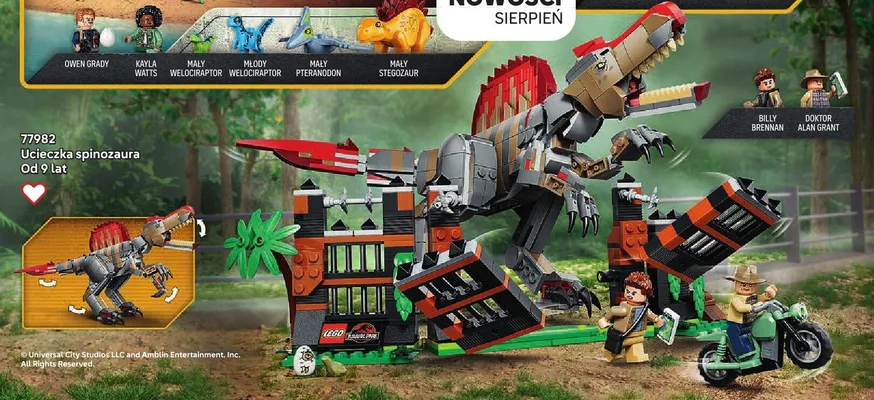 Klocki LEGO Jurassic World 77982 Ucieczka spinozaura promocja w LEGO