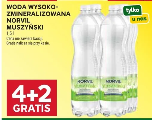 Woda wysokozmineralizowana Norvil Muszyński promocja w Stokrotka