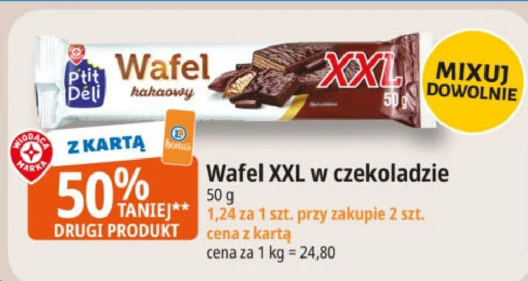 Wafel XXL w czekoladzie promocja w Leclerc