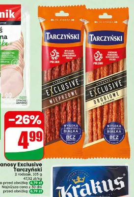 Kabanos wieprzowy Tarczyński promocja w Dino