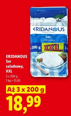 Ser sałatkowy Eridanous XXL 3-pak promocja w Lidl