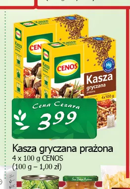 Kasza gryczana prażona 4-pak Cenos promocja w CEZAR Delikatesy