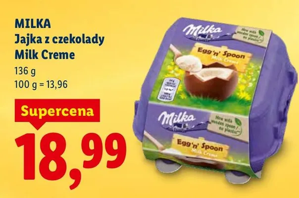 Jajka z czekolady Milk Creme promocja w Lidl